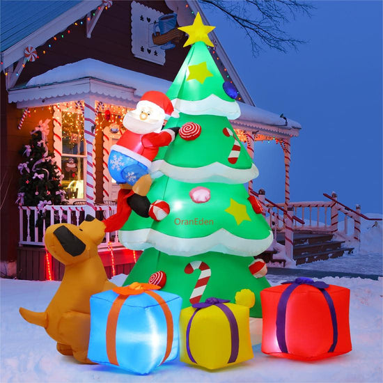 OranEden LED Lights Christmas Tree Inflatables Indoor Party Toys Decorations Toy Christmas Trees