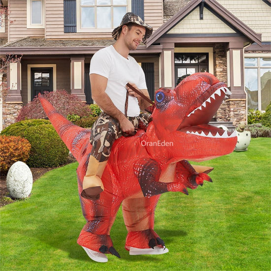 OranEden PVC Inflatable Dinosaur Costume for Adults Funny Blow-up Women/Man Halloween Fancy Party Cosplay for Halloween