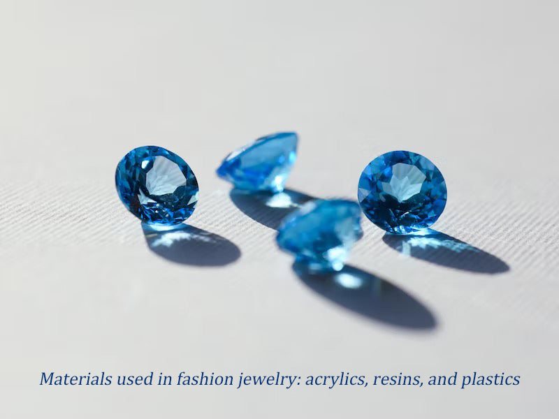 Materials used in fashion jewelry: acrylics, resins, and plastics