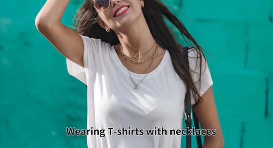 Wearing T-shirts with necklaces-OranEden