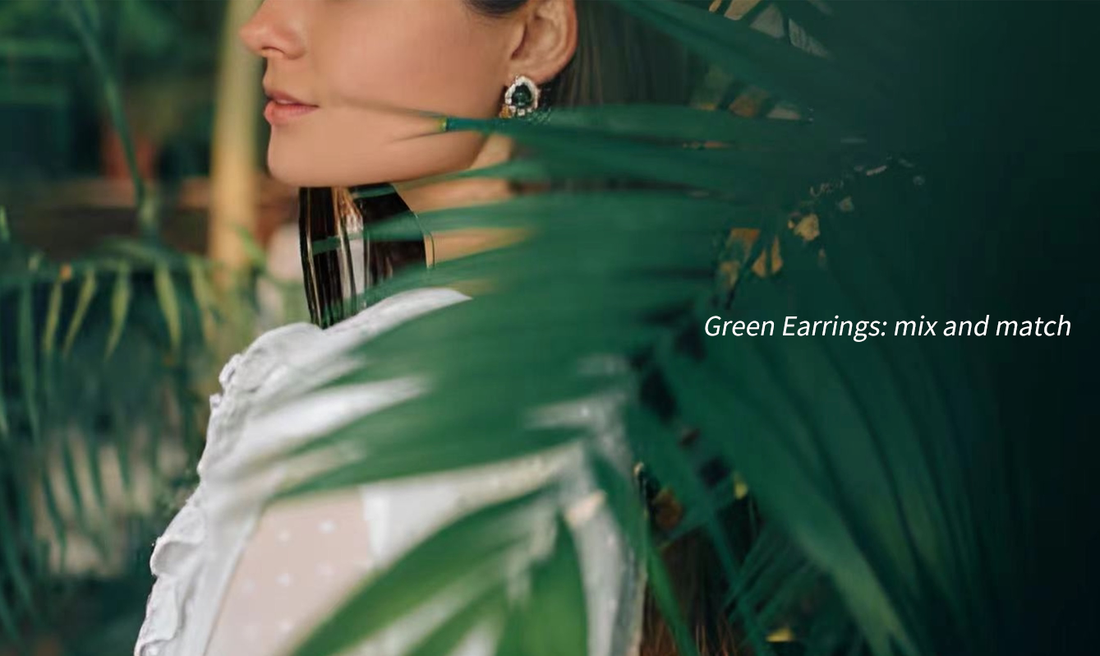 Green Earrings: Mix and Match-OranEden