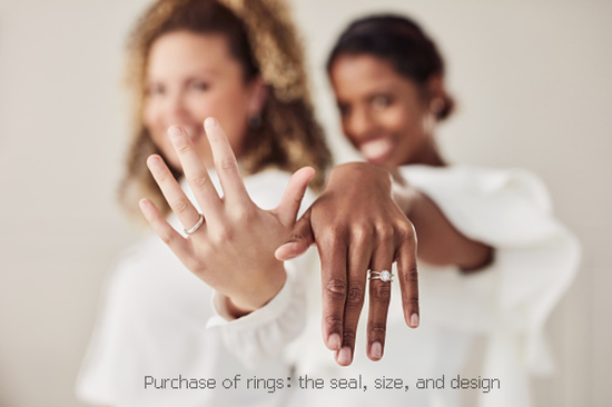 Purchase of rings: the seal, size, and design
