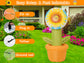 5.5 FT Spring Inflatable Sunflower Outdoor Decoration, Head-Wagging Flowers with LED Lights for Spring Yard Garden Lawn