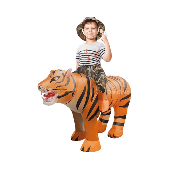 OranEden Inflatable Tiger Costume for Halloween Party Cosplay Funny Blow-up Costume for Boys and Girls Halloween Decorations