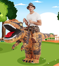 Inflatable Dinosaur Costume Adults Halloween Party Blow up T Rex Outfit, Lightweight & Flexible for Cosplay, Parades