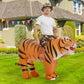 Adult Halloween Inflatable Tiger Costume Funny Blow-up Cosplay for Men and Women for Party Decorations