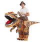 Inflatable Dinosaur Costume Adults Halloween Party Blow up T Rex Outfit, Lightweight & Flexible for Cosplay, Parades