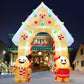 11.8 FT Christmas Inflatables Decorations Archway, Gingerbread Inflatable Yard Decorations with LED Lights, Inflatable Christmas Arch for Outdoor Party Yard Decor