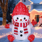 4.4 FT Christmas Inflatables Outdoor Decorations, Inflatable Baby Snowman with Red Hat Gloves Blow Up Yard Decoration Build-in LEDs