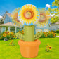 5.5 FT Spring Inflatable Sunflower Outdoor Decoration, Head-Wagging Flowers with LED Lights for Spring Yard Garden Lawn