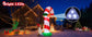 OranEden 6 FT Christmas Outdoor Decorations Candy Cane Inflatables with Built-in LEDs for Garden