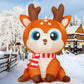 5 FT Christmas Inflatable Reindeer Outdoor Decoration Blow Up Yard Cute Deer with Built-in LEDs