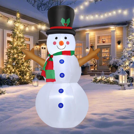 4 FT Christmas Inflatables Snowman Outdoor Decorations Blow Up Yard Decoration with LED Lights
