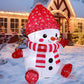 4.4 FT Christmas Inflatables Outdoor Decorations, Inflatable Baby Snowman with Red Hat Gloves Blow Up Yard Decoration Build-in LEDs