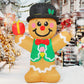 5 FT Christmas Inflatables Gingerbread Man Outdoor Christmas Decorations Blow Up Yard Decor with LED Lights for Xmas Holiday Party Indoor