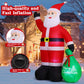 GOOSH 10.3 FT Waving Christmas Inflatable Santa Decorations, Outdoor Christmas Santa Claus with Gift Bag&Animated Hand Blow Up Yard Decor with Built-in LEDs