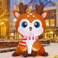 5 FT Christmas Inflatable Reindeer Outdoor Decoration Blow Up Yard Cute Deer with Built-in LEDs