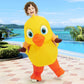 Kids Inflatable Yellow Duck Costume Cute Blow-up Halloween Party Decorations for Funerals