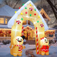 11.8 FT Christmas Inflatables Decorations Archway, Gingerbread Inflatable Yard Decorations with LED Lights, Inflatable Christmas Arch for Outdoor Party Yard Decor