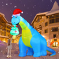 10FT Dinosaur Eats Christmas Tree Festive Party Decoration with Unique Design