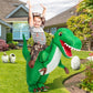 Inflatable Dinosaur Costume Kids 48IN Halloween Blow up Costumes for Boys Girls Riding T Rex Air Costume for Party
