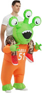 Halloween Inflatable Alien Costume for Adults Funny Blow-Up Cosplay Suit for Men Women for Party Novelties Ride-On Fun