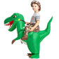 Inflatable Dinosaur Costume Kids 48IN Halloween Blow up Costumes for Boys Girls Riding T Rex Air Costume for Party
