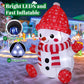 4.4 FT Christmas Inflatables Outdoor Decorations, Inflatable Baby Snowman with Red Hat Gloves Blow Up Yard Decoration Build-in LEDs