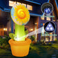 5.5 FT Spring Inflatable Sunflower Outdoor Decoration, Head-Wagging Flowers with LED Lights for Spring Yard Garden Lawn