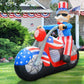 6 FT 4th of July Patriotic Inflatable Decorations Uncle Sam Blow Up Yard with LED Lights for Holiday Party Independence Day Memorial Day Decor