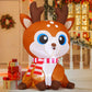 5 FT Christmas Inflatable Reindeer Outdoor Decoration Blow Up Yard Cute Deer with Built-in LEDs