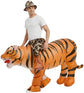Adult Halloween Inflatable Tiger Costume Funny Blow-up Cosplay for Men and Women for Party Decorations