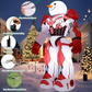 6.5 FT Tall Christmas Mechanical Armor Warrior Snowman Outdoor Large Inflatable Model