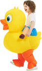 Kids Inflatable Yellow Duck Costume Cute Blow-up Halloween Party Decorations for Funerals
