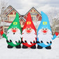 7.5 FT Long Christmas Inflatable Gnomes Outdoor Decoration Blow Up Yard Three Gnomes Holding Hands with Built-in LEDs for Indoor Party Garden Lawn Decor
