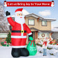 GOOSH 10.3 FT Waving Christmas Inflatable Santa Decorations, Outdoor Christmas Santa Claus with Gift Bag&Animated Hand Blow Up Yard Decor with Built-in LEDs