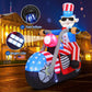 6 FT 4th of July Patriotic Inflatable Decorations Uncle Sam Blow Up Yard with LED Lights for Holiday Party Independence Day Memorial Day Decor