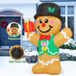 5 FT Christmas Inflatables Gingerbread Man Outdoor Christmas Decorations Blow Up Yard Decor with LED Lights for Xmas Holiday Party Indoor