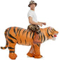 Adult Halloween Inflatable Tiger Costume Funny Blow-up Cosplay for Men and Women for Party Decorations