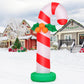 OranEden 6 FT Christmas Outdoor Decorations Candy Cane Inflatables with Built-in LEDs for Garden