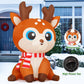 5 FT Christmas Inflatable Reindeer Outdoor Decoration Blow Up Yard Cute Deer with Built-in LEDs