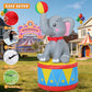 5.2 FT Inflatable Elephant for Circus Carnival Party Outdoor Decorations, Carnival Theme Birthday Holiday Blow up Animal with Built-in LEDs for Indoor Pool Yard Decor