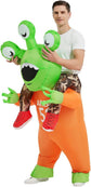 Halloween Inflatable Alien Costume for Adults Funny Blow-Up Cosplay Suit for Men Women for Party Novelties Ride-On Fun