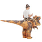 Inflatable Dinosaur Costume Adults Halloween Party Blow up T Rex Outfit, Lightweight & Flexible for Cosplay, Parades