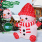 4.4 FT Christmas Inflatables Outdoor Decorations, Inflatable Baby Snowman with Red Hat Gloves Blow Up Yard Decoration Build-in LEDs