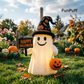 FunPuff Halloween Inflatable Ghost with Glowing Lights