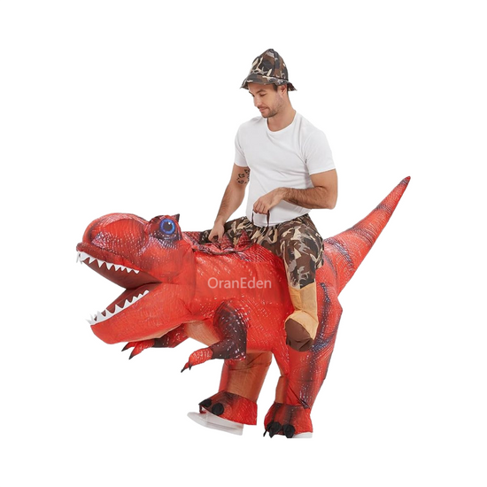 OranEden PVC Inflatable Dinosaur Costume for Adults Funny Blow-up Women/Man Halloween Fancy Party Cosplay for Halloween