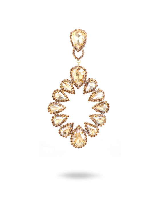 Sunflower Waterdrop Sparkle Earrings (7 / PACK)