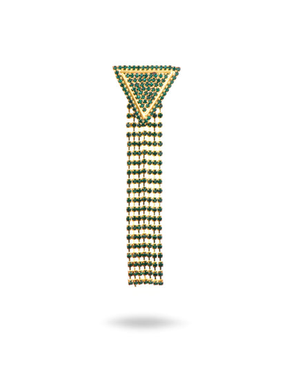 Slowdance Triangular Metal Long Fringe Earrings (7 / PACK)