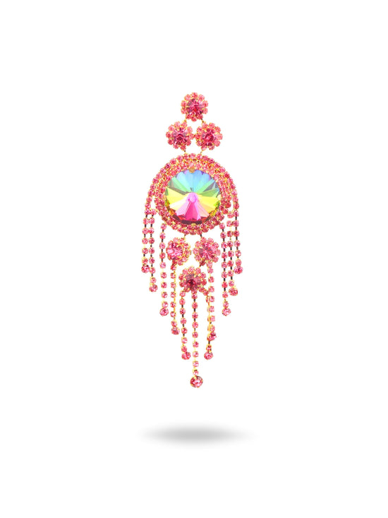 Cherished Love Pink Tassel Earrings